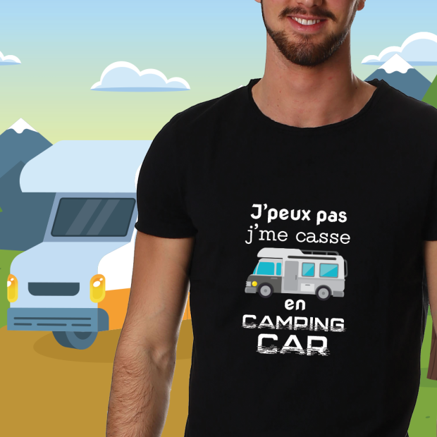 T shirt J'peux pas j'me casse en camping car