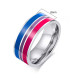 Bague drapeau bisexuel
